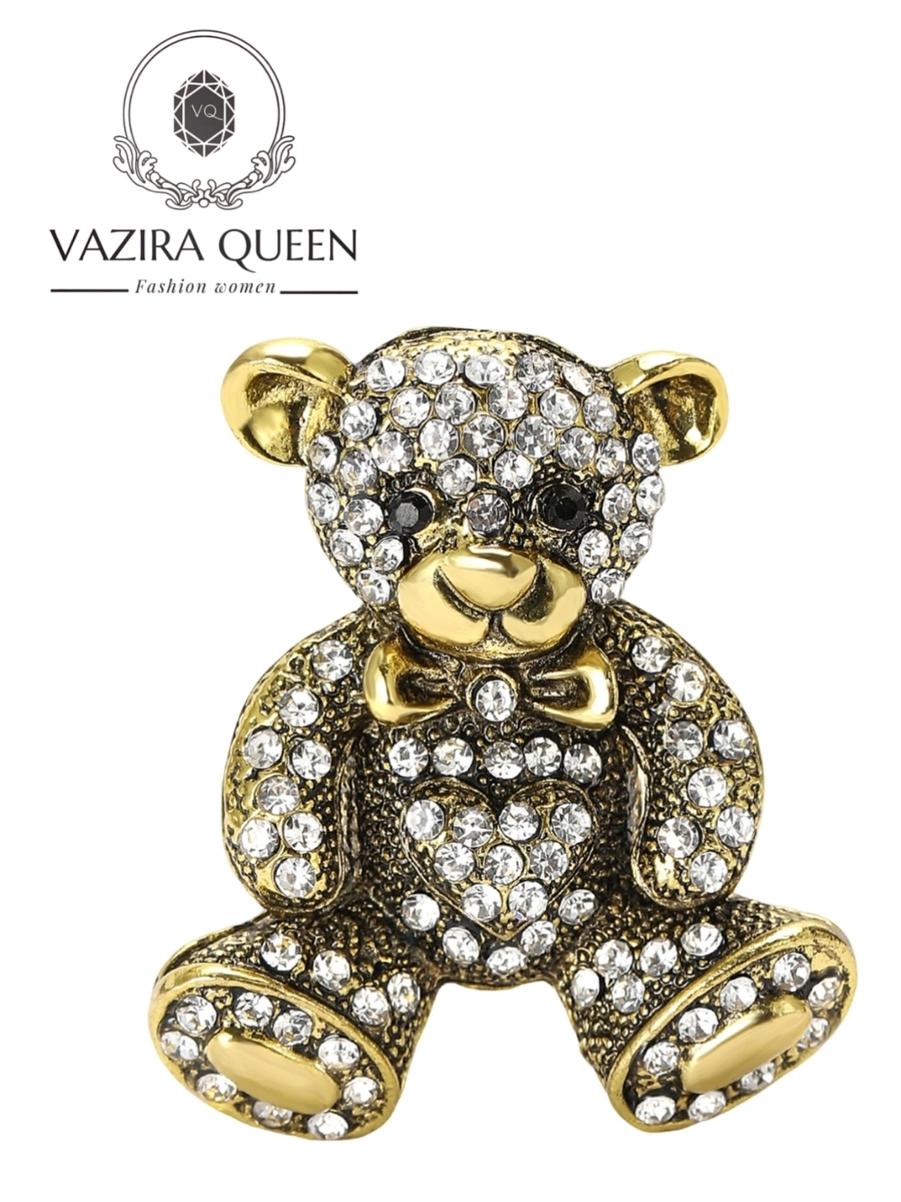VQ Teddy Bear Brooch